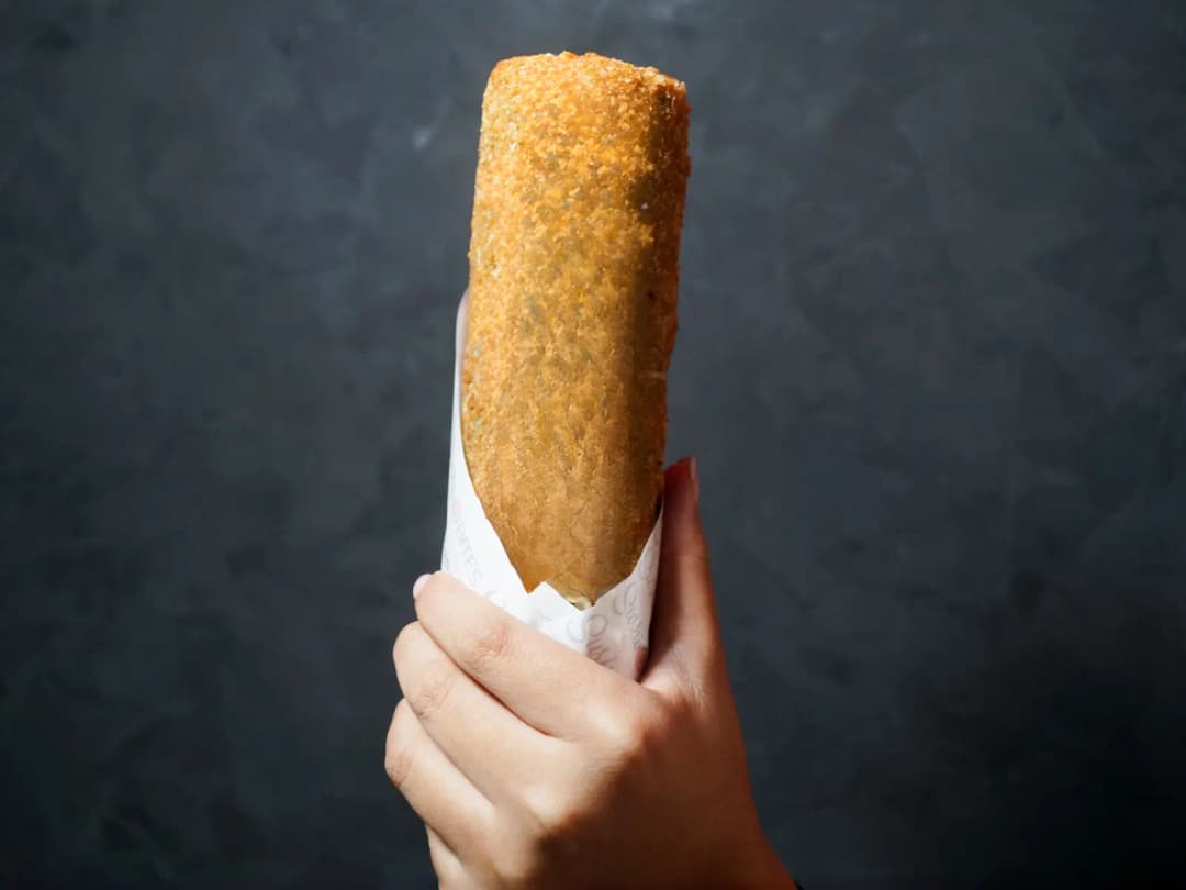 Breakfast Roll 8 inch fried breakfast sushi roll with bacon, egg and cheese, nothing raw, Tampa