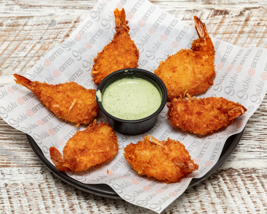 Coconut shrimp crunchy fried appetizer at Sushi Bites Tampa