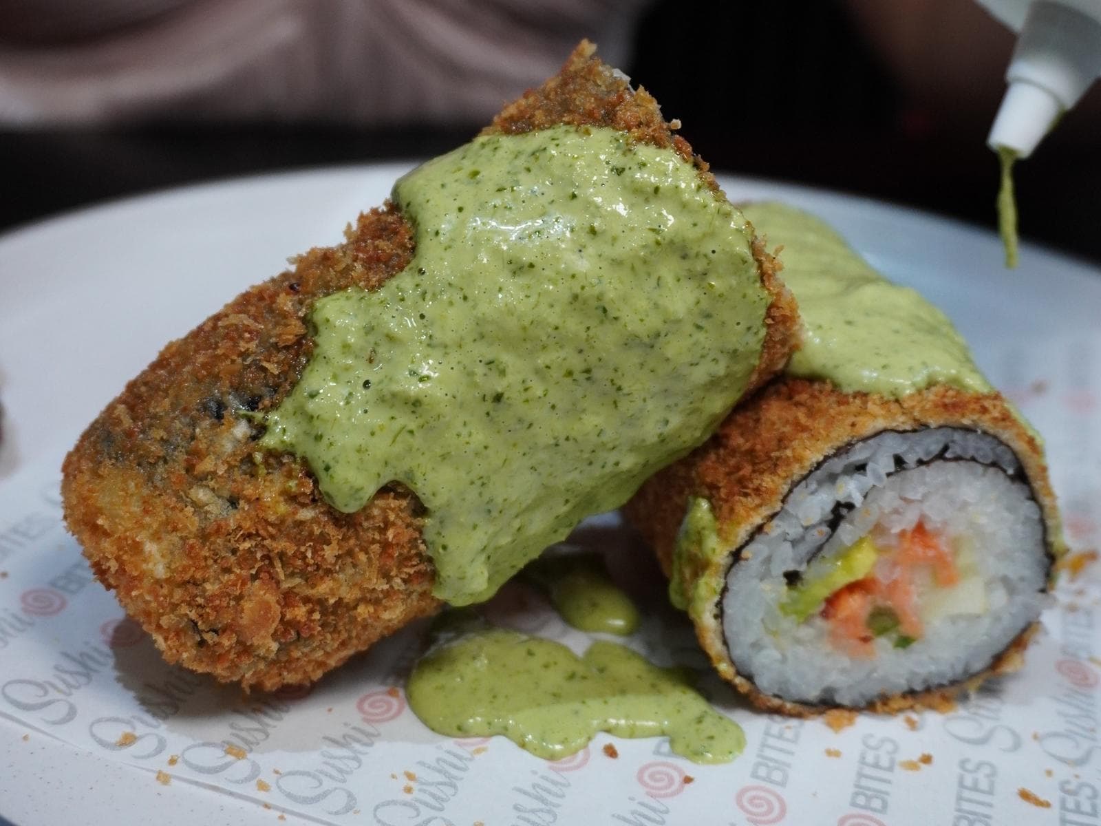 Ebi shrimp fried sushi handroll by Sushi Bites