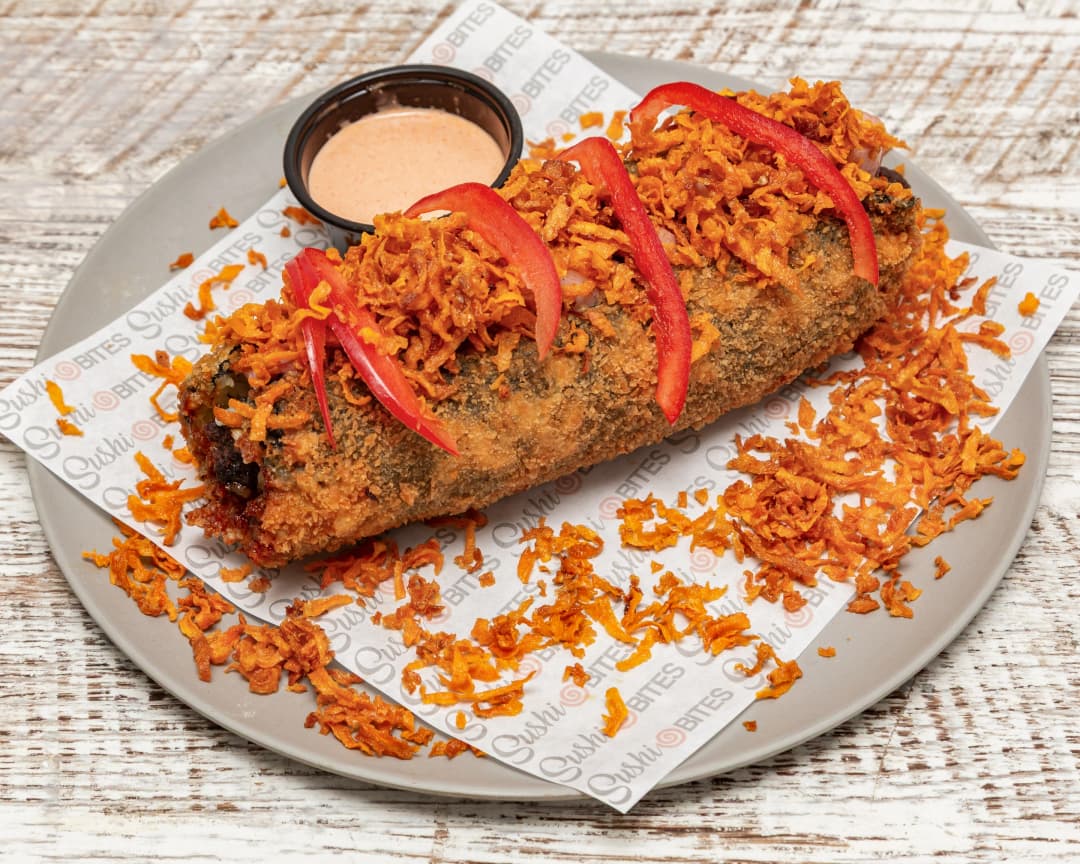 Emperor Upgrade add crispy squid and sweet potato to any 8 inch fried Ehomaki roll in Tampa