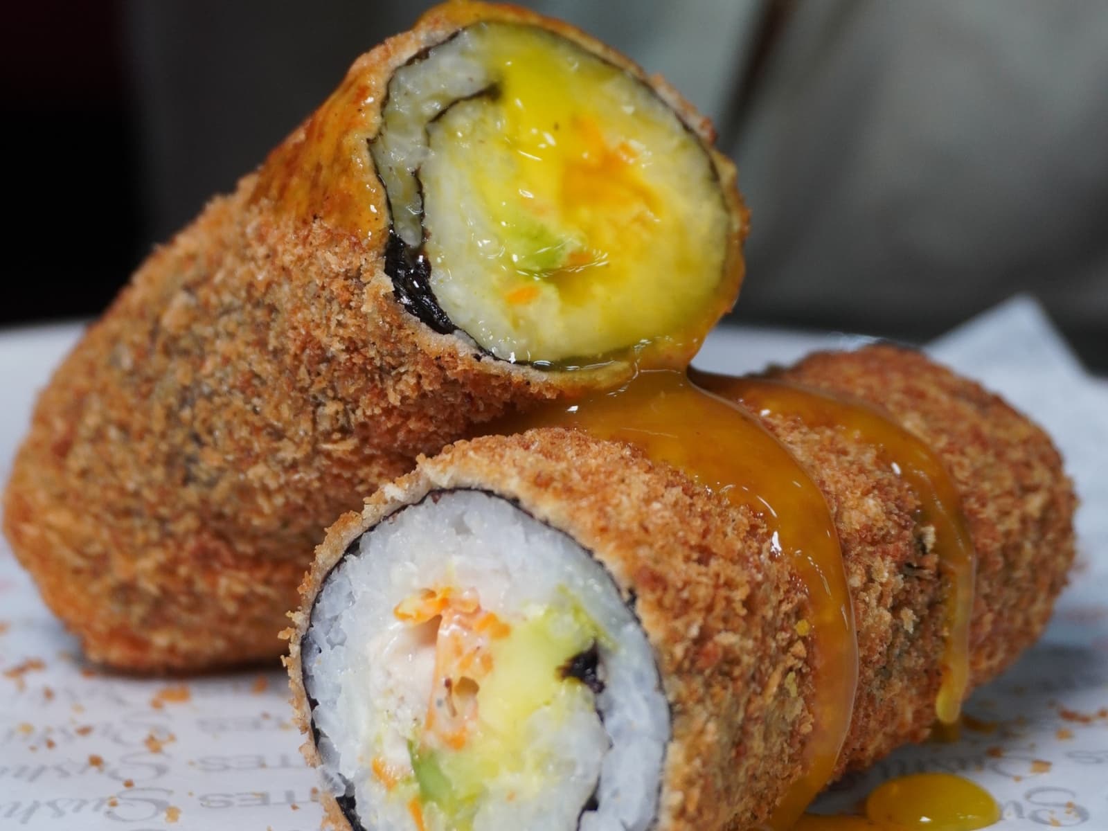 Karaage fried sushi handroll by Sushi Bites