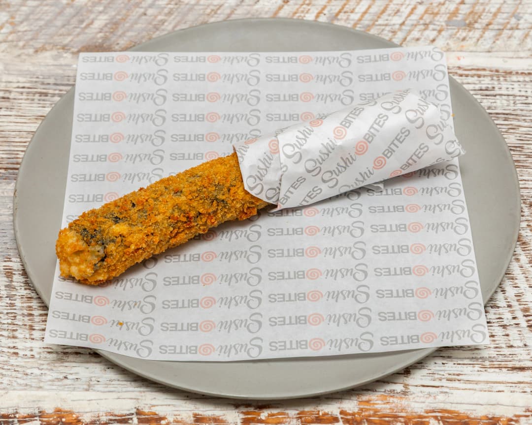 Ebi Roll 8 inch fried sushi handroll for kids, nothing raw, Tampa