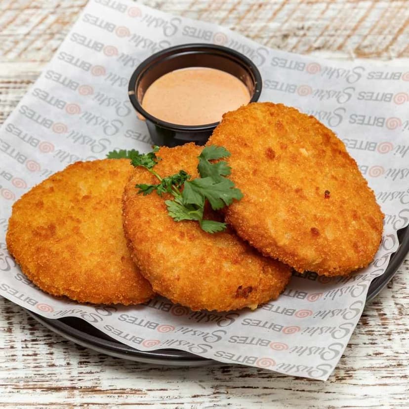 Krabby Cakes crispy crab cakes shareable appetizer at Sushi Bites Tampa