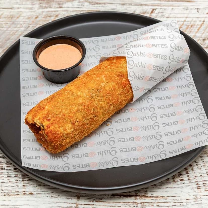 Breakfast Roll 8 inch fried breakfast sushi roll with bacon, egg and cheese, nothing raw, Tampa