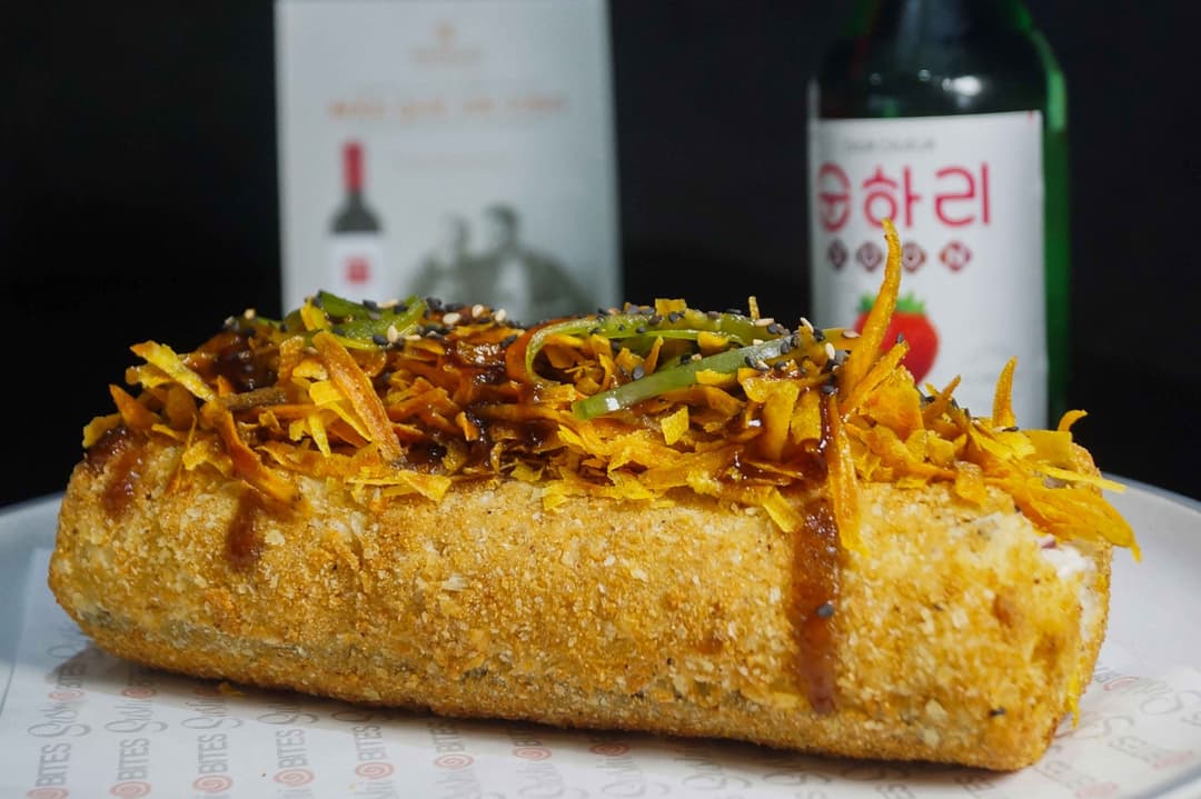 Ebi Hotdog Roll 8 inch fried shrimp Ehomaki with crispy squid and sweet potato, nothing raw, Tampa
